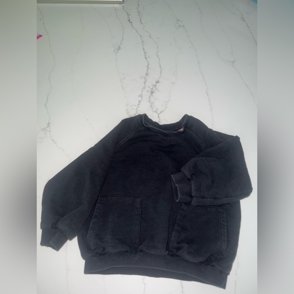 Zara Kids Sweatshirt Size3T Black With Pockets - Picture 7 of 12